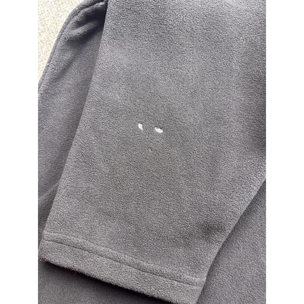 St. Johns Bay Mens Pullover Black Fleece Quarter Zip Mock Neck Long Sleeve‎ Men